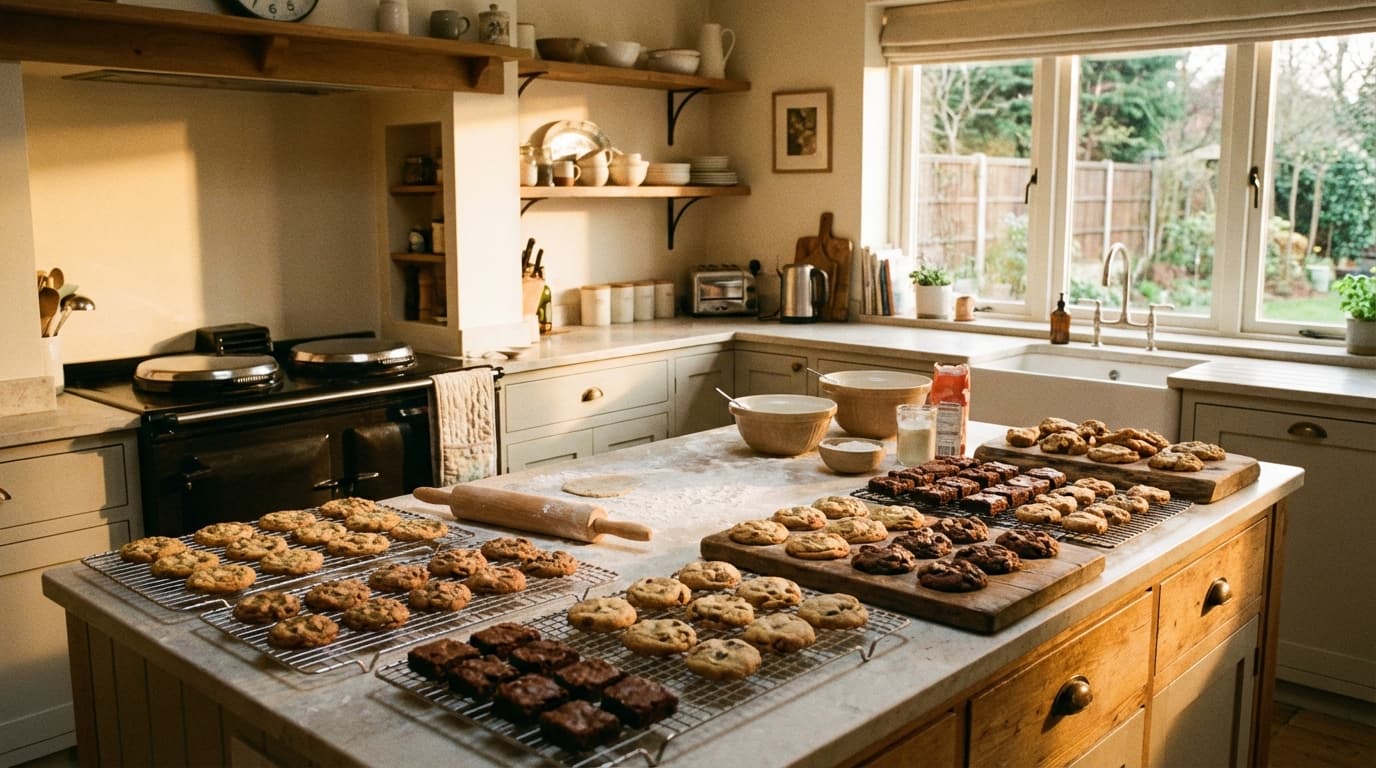 Matt's kitchen with fresh-baked cookies